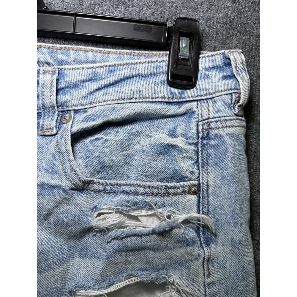American Eagle Jeans Distressed Ripped Holes Women's SZ 12 Regular - Picture 5 of 11